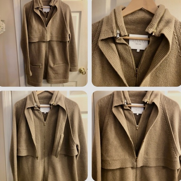 ADAM LIPPES Utility mediano blend/ cashmere Long sweater/ jacket- Rare - Picture 5 of 11